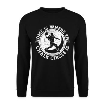 Lancer du poids Lancer du poids - Sweat-shirt Unisexe - noir - Devant - Alina (178cm) & Michal (187cm)