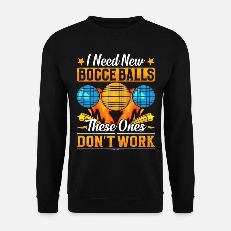 Funny Bocce Game - Unisex Sweatshirt - black