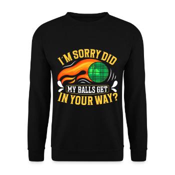 Funny Bocce Game - Unisex Sweatshirt - black - Front - Alina (178cm) & Michal (187cm)
