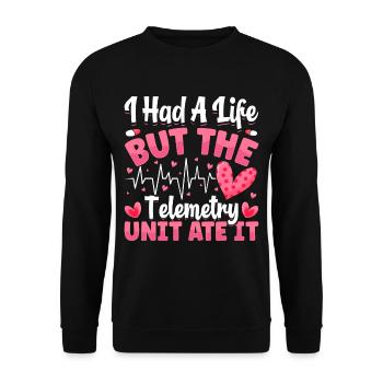 Nursing Assistant Design - Unisex Sweatshirt - black - Front - Alina (178cm) & Michal (187cm)