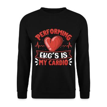 Nursing Assistant Design - Unisex Sweatshirt - black - Front - Alina (178cm) & Michal (187cm)