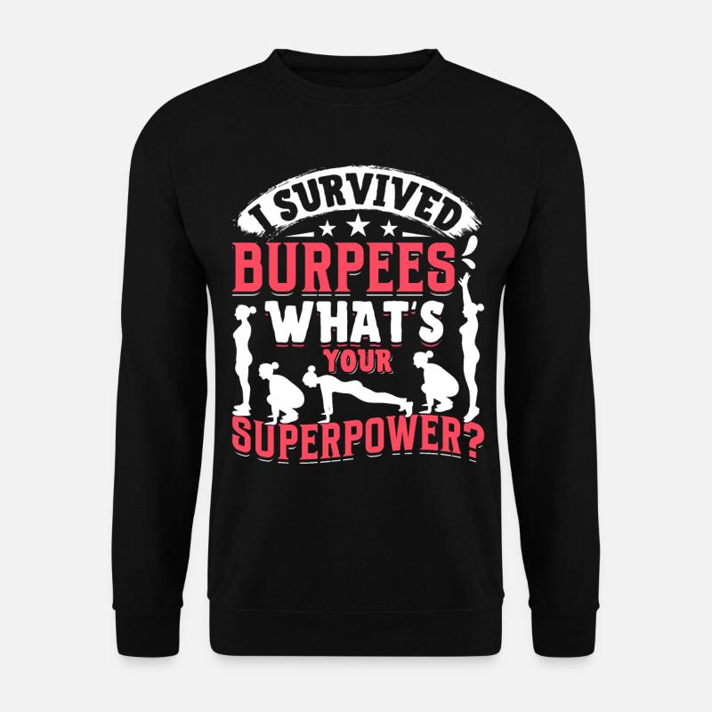 Burpees Übungen Workout - Unisex Pullover - Schwarz