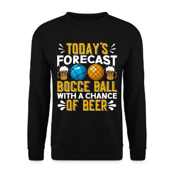 Funny Bocce Game - Unisex Sweatshirt - black - Front - Alina (178cm) & Michal (187cm)