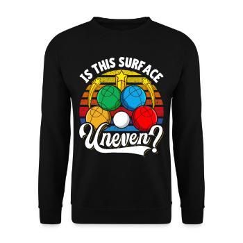 Funny Bocce Game - Unisex Sweatshirt - black - Front - Alina (178cm) & Michal (187cm)