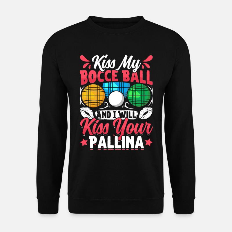 Funny Bocce Game - Unisex Pullover - Schwarz