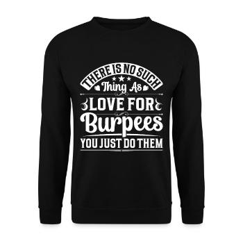 Burpees Exercices Entraînement - Sweat-shirt Unisexe - noir - Devant - Alina (178cm) & Michal (187cm)