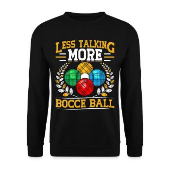Funny Bocce Game - Unisex Sweatshirt - black - Front - Alina (178cm) & Michal (187cm)