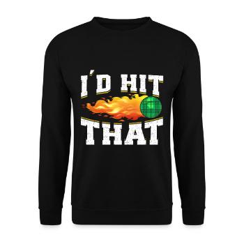 Funny Bocce Game - Unisex Sweatshirt - black - Front - Alina (178cm) & Michal (187cm)