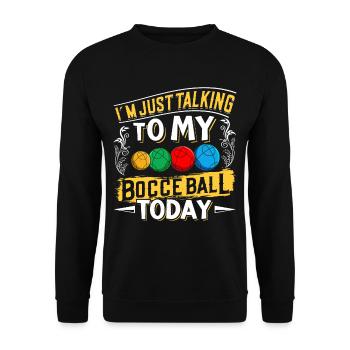 Funny Bocce Game - Unisex Sweatshirt - black - Front - Alina (178cm) & Michal (187cm)