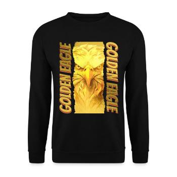 Eagle Head Gold Bird of Prey Bird Animal Nature - Sweat-shirt Unisexe - noir - Devant - Alina (178cm) & Michal (187cm)