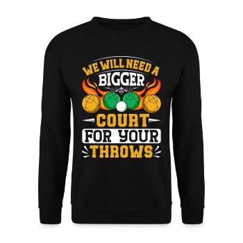 Funny Bocce Game - Unisex Sweatshirt - black - Front - Alina (178cm) & Michal (187cm)