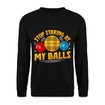 Funny Bocce Game - Unisex Sweatshirt - black - Front - Alina (178cm) & Michal (187cm)
