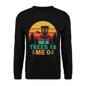 Disc Golfer hit Trees and Curse - Unisex Sweatshirt - black - Front - Alina (178cm) & Michal (187cm)