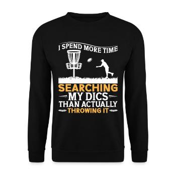 Disc Golfer hit Trees and Curse - Unisex Sweatshirt - black - Front - Alina (178cm) & Michal (187cm)