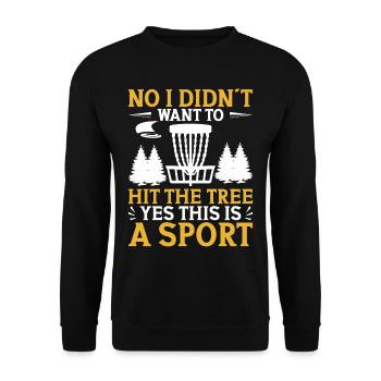 Disc Golfer hit Trees and Curse - Unisex Sweatshirt - black - Front - Alina (178cm) & Michal (187cm)