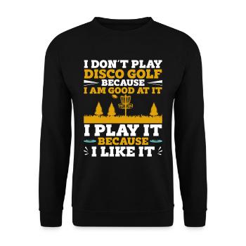 Disc Golfer hit Trees and Curse - Unisex Sweatshirt - black - Front - Alina (178cm) & Michal (187cm)