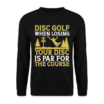 Disc Golfer hit Trees and Curse - Unisex Sweatshirt - black - Front - Alina (178cm) & Michal (187cm)