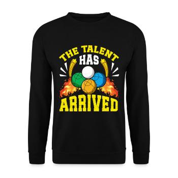 Funny Bocce Game - Unisex Sweatshirt - black - Front - Alina (178cm) & Michal (187cm)