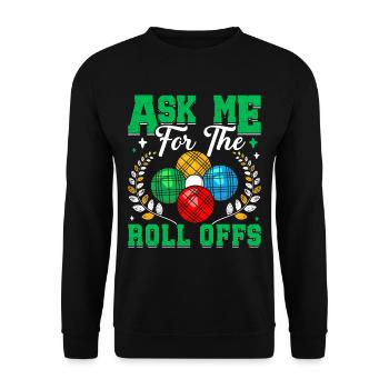 Funny Bocce Game - Unisex Sweatshirt - black - Front - Alina (178cm) & Michal (187cm)