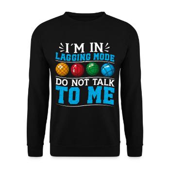 Funny Bocce Game - Unisex Sweatshirt - black - Front - Alina (178cm) & Michal (187cm)