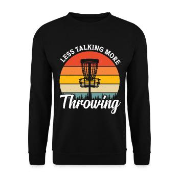 Disc Golfer hit Trees and Curse - Unisex Sweatshirt - black - Front - Alina (178cm) & Michal (187cm)