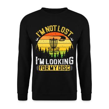 Disc Golfer hit Trees and Curse - Unisex Sweatshirt - black - Front - Alina (178cm) & Michal (187cm)