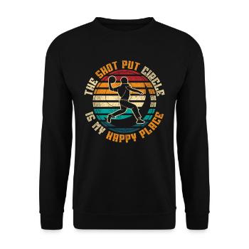 Lancer du poids Lancer du poids - Sweat-shirt Unisexe - noir - Devant - Alina (178cm) & Michal (187cm)