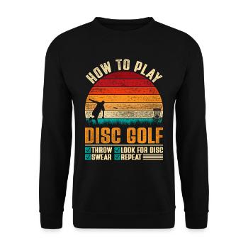 Disc Golf Discgolf - Sweat-shirt Unisexe - noir - Devant - Alina (178cm) & Michal (187cm)
