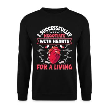 Nursing Assistant Design - Unisex Sweatshirt - black - Front - Alina (178cm) & Michal (187cm)