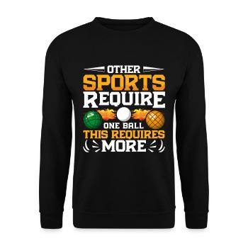 Funny Bocce Game - Unisex Sweatshirt - black - Front - Alina (178cm) & Michal (187cm)