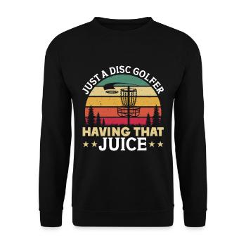 Let me play Discgolf - Unisex Sweatshirt - black - Front - Alina (178cm) & Michal (187cm)