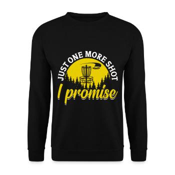 Let me play Discgolf - Unisex Sweatshirt - black - Front - Alina (178cm) & Michal (187cm)