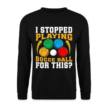Funny Bocce Game - Unisex Sweatshirt - black - Front - Alina (178cm) & Michal (187cm)