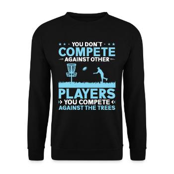 Let me play Discgolf - Unisex Sweatshirt - black - Front - Alina (178cm) & Michal (187cm)