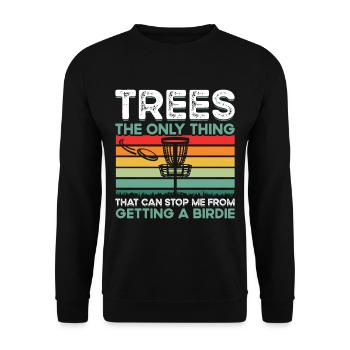 Let me play Discgolf - Unisex Sweatshirt - black - Front - Alina (178cm) & Michal (187cm)