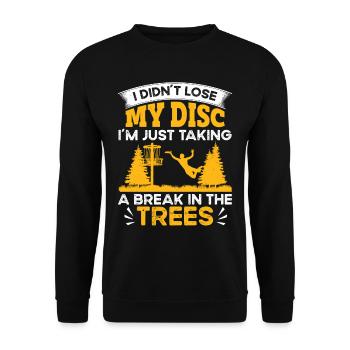 Let me play Discgolf - Unisex Sweatshirt - black - Front - Alina (178cm) & Michal (187cm)