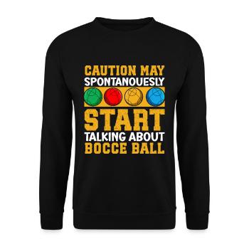 Funny Bocce Game - Unisex Sweatshirt - black - Front - Alina (178cm) & Michal (187cm)