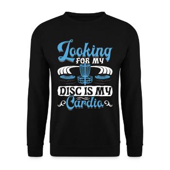Let me play Discgolf - Unisex Sweatshirt - black - Front - Alina (178cm) & Michal (187cm)