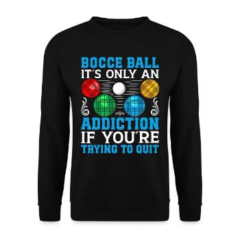Funny Bocce Game - Unisex Sweatshirt - black - Front - Alina (178cm) & Michal (187cm)