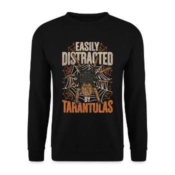 Tarantula Easily Distracted By Tarantulas - Unisex Sweatshirt - black - Front - Alina (178cm) & Michal (187cm)