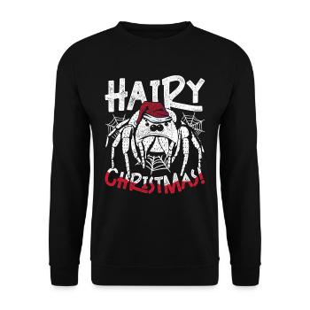 Tarantula Hairy Christmas - Unisex Sweatshirt - black - Front - Alina (178cm) & Michal (187cm)