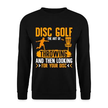 Disc Golfer hit Trees and Curse - Unisex Sweatshirt - black - Front - Alina (178cm) & Michal (187cm)