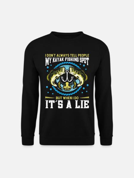 Fishing Kayak Paddling - Unisex Sweatshirt - black