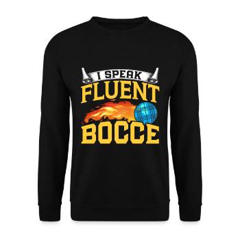 Funny Bocce Game - Unisex Sweatshirt - black - Front - Alina (178cm) & Michal (187cm)