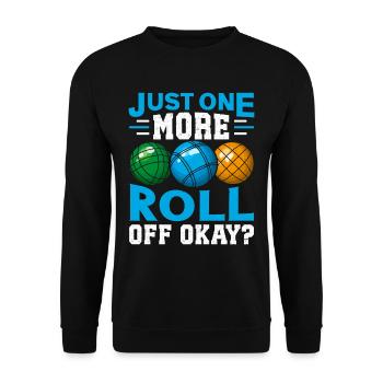 Funny Bocce Game - Unisex Sweatshirt - black - Front - Alina (178cm) & Michal (187cm)