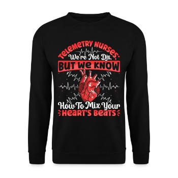 Nursing Assistant Design - Unisex Sweatshirt - black - Front - Alina (178cm) & Michal (187cm)