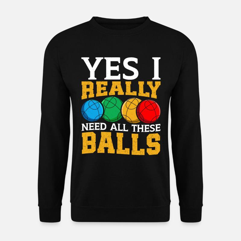 Funny Bocce Game - Unisex Sweatshirt - black