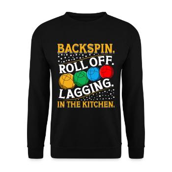 Funny Bocce Game - Unisex Sweatshirt - black - Front - Alina (178cm) & Michal (187cm)