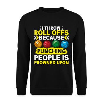 Funny Bocce Game - Unisex Sweatshirt - black - Front - Alina (178cm) & Michal (187cm)