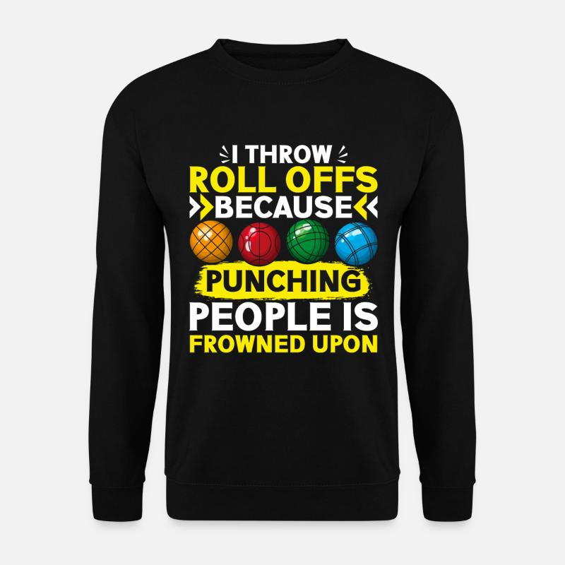 Funny Bocce Game - Unisex Pullover - Schwarz